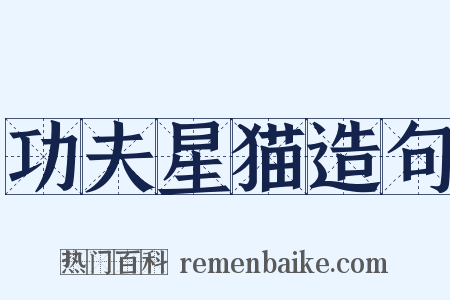 功夫星猫造句是什么意思的图片